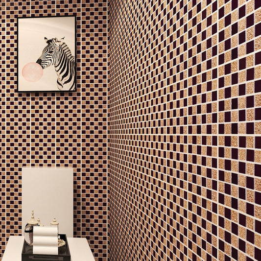 HKM-566611 Self-Adhesive PVC Mosaic Tile Stickers - Waterproof & Non-Slip Wall and Floor Decor, 10x10cm / 15x15cm, Eco-Friendly