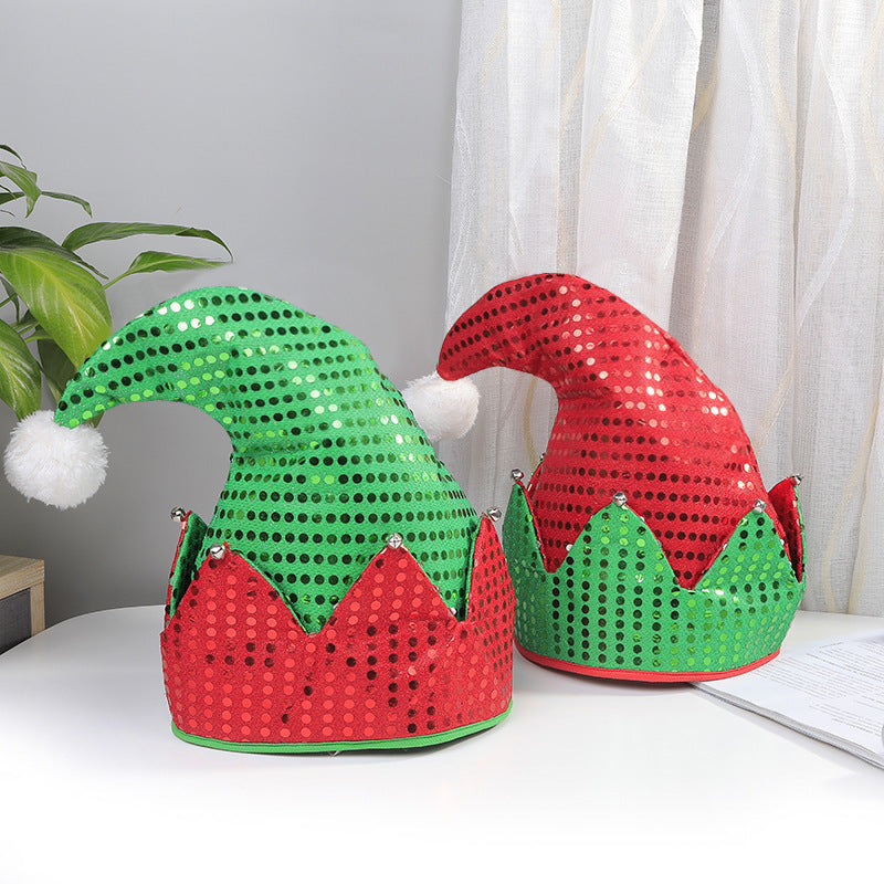 HKM-566675 Festive Red and Green Christmas Hat for Joyful Celebrations