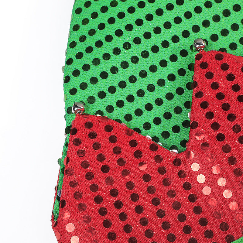 HKM-566675 Festive Red and Green Christmas Hat for Joyful Celebrations