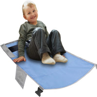 HKM-566739 Children's Adjustable Portable Travel Airplane Seat Extender - 79x44CM Polyester Fiber Crib in Black, Pink, Blue, Gray