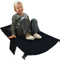 HKM-566739 Children's Adjustable Portable Travel Airplane Seat Extender - 79x44CM Polyester Fiber Crib in Black, Pink, Blue, Gray