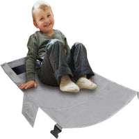HKM-566739 Children's Adjustable Portable Travel Airplane Seat Extender - 79x44CM Polyester Fiber Crib in Black, Pink, Blue, Gray