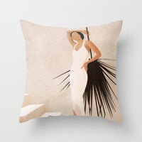 HKM-566739 Geometric Pattern Peach Skin Pillowcase – Nordic Style 45x45cm