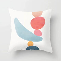 HKM-566739 Geometric Pattern Peach Skin Pillowcase – Nordic Style 45x45cm