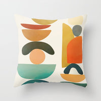 HKM-566739 Geometric Pattern Peach Skin Pillowcase – Nordic Style 45x45cm