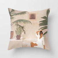 HKM-566739 Geometric Pattern Peach Skin Pillowcase – Nordic Style 45x45cm