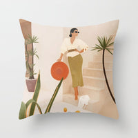 HKM-566739 Geometric Pattern Peach Skin Pillowcase – Nordic Style 45x45cm