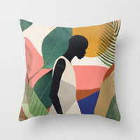 HKM-566739 Geometric Pattern Peach Skin Pillowcase – Nordic Style 45x45cm