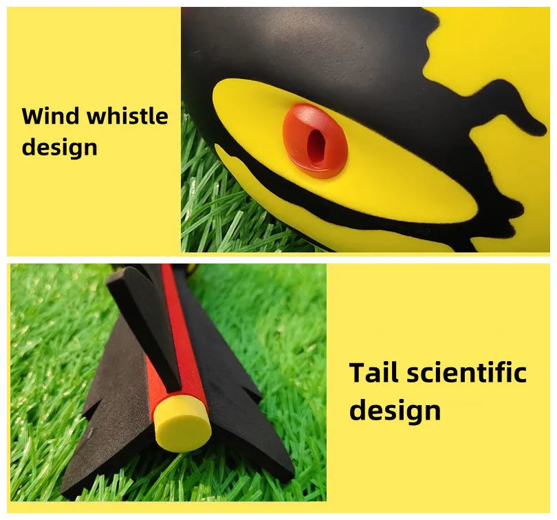 HKM-566739 Soft PU Foam Flying Rocket Outdoor Toy for Kids – Fun Javelin Shape Stress Ball Launcher