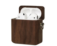 HKM-566803 Wooden Clamshell AirPods Protection Case - Compatible with AirPods 1/2 in Various Wood Finishes