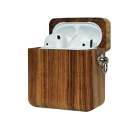 HKM-566803 Wooden Clamshell AirPods Protection Case - Compatible with AirPods 1/2 in Various Wood Finishes