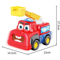 HKM-566867 Electric Multifunction Fire Engine Toy with Music and Light for Ages 2-13