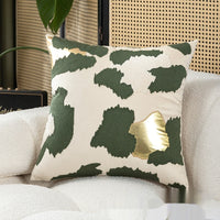 HKM-566867 Geometric Embroidery Square Pillow Cover - Modern Design in Circle Green and Various Patterns