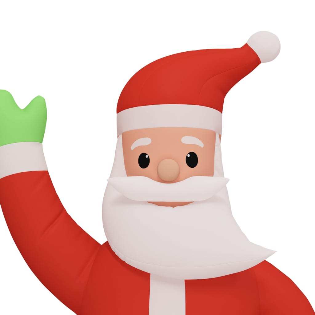 HKM-566867 Inflatable Santa Claus Decoration with LED Lights - 370 cm, Durable Oxford Fabric