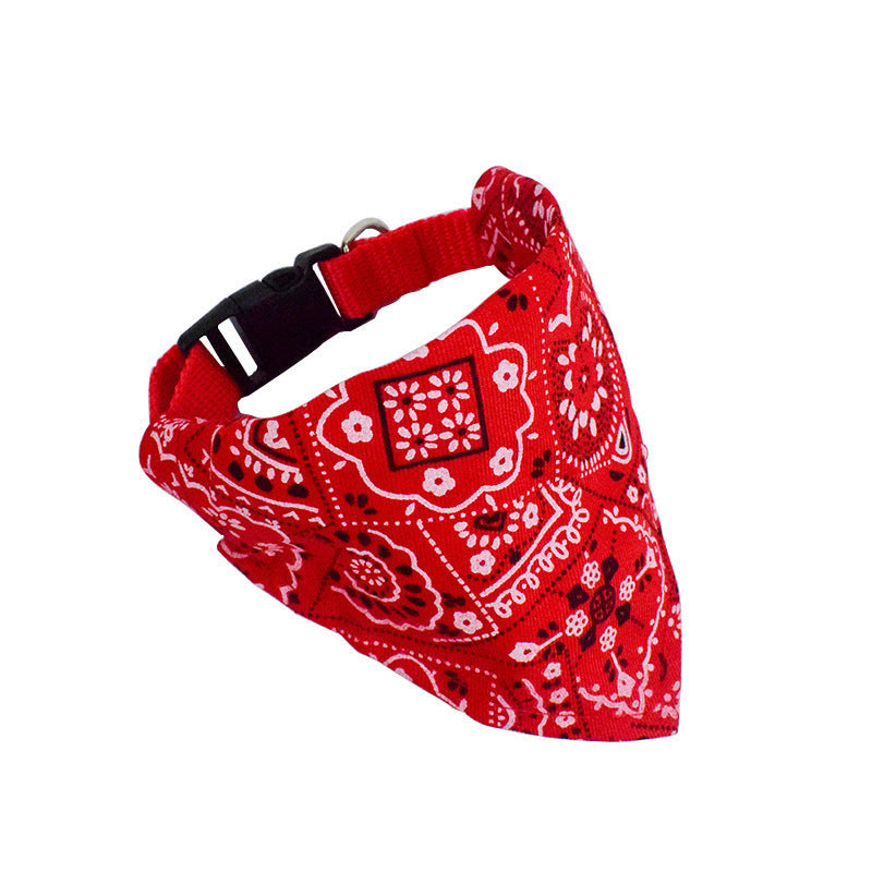 HKM-566931 Retractable Polyester Dog and Cat Triangle Scarf Collar - Various Colors and Sizes Available
