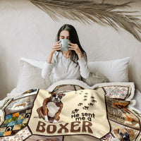 HKM-567059 Fluffy Sherpa Fleece Blanket for Dogs - Soft, Warm, and Versatile Throw for Home Use