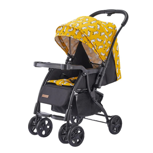 KTX-567251 Foldable Baby Buggy with Iron Frame and 3-Point Safety Harness for Travel Convenience