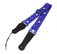 HKM-567251 Vibrant Printed Cloth Guitar Shoulder Strap with Unique Designs