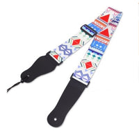 HKM-567251 Vibrant Printed Cloth Guitar Shoulder Strap with Unique Designs