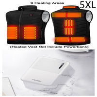 HKM-567443 10000mAh Portable Power Bank with Multi-U Port for Heating Vests - Black