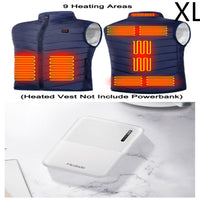 HKM-567443 10000mAh Portable Power Bank with Multi-U Port for Heating Vests - Black