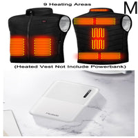 HKM-567443 10000mAh Portable Power Bank with Multi-U Port for Heating Vests - Black