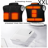 HKM-567443 10000mAh Portable Power Bank with Multi-U Port for Heating Vests - Black
