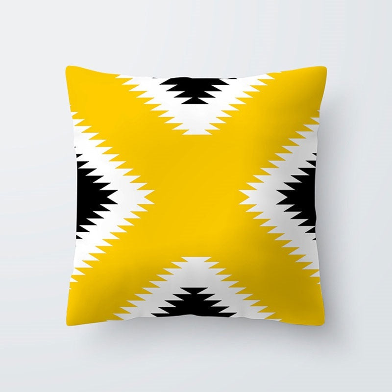 HKM-567443 Simple Modern Lattice Polyester Cushion Cover for Home Furnishing