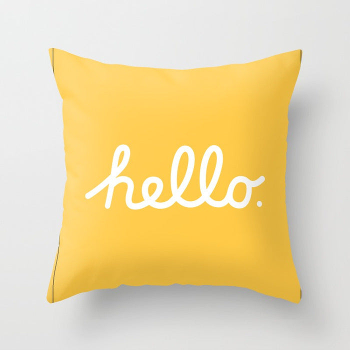 HKM-567443 Simple Modern Lattice Polyester Cushion Cover for Home Furnishing