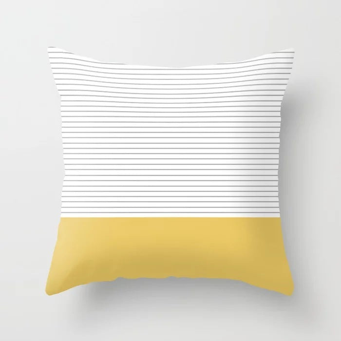 HKM-567443 Simple Modern Lattice Polyester Cushion Cover for Home Furnishing
