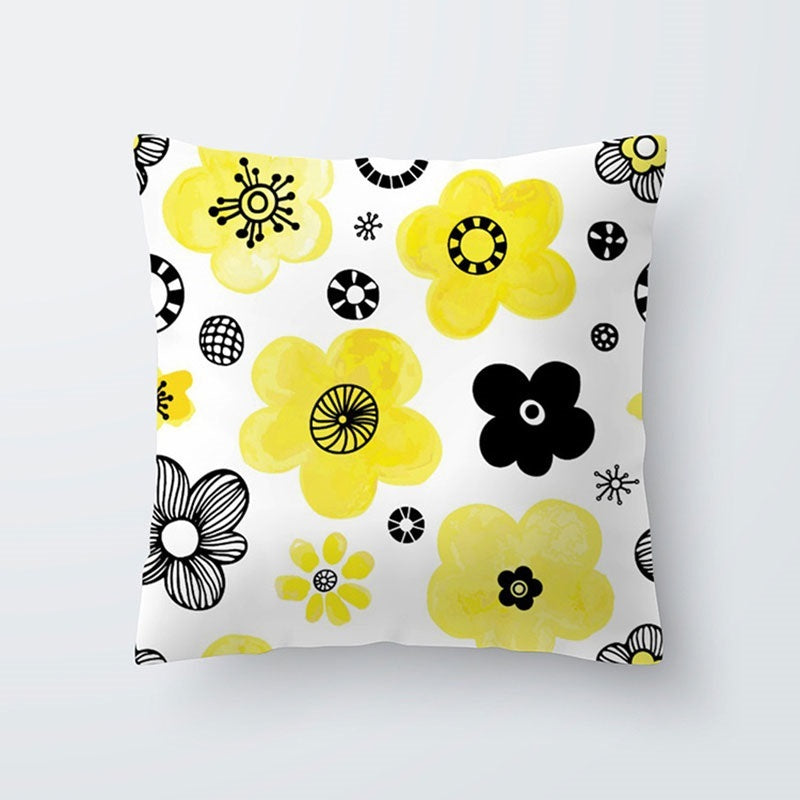 HKM-567443 Simple Modern Lattice Polyester Cushion Cover for Home Furnishing