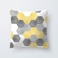 HKM-567443 Simple Modern Lattice Polyester Cushion Cover for Home Furnishing