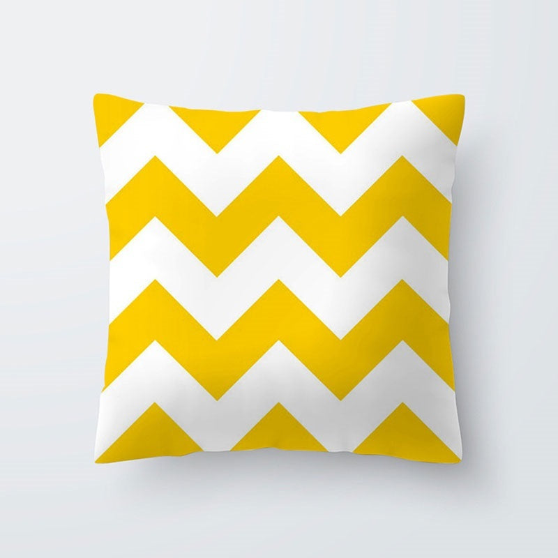 HKM-567443 Simple Modern Lattice Polyester Cushion Cover for Home Furnishing