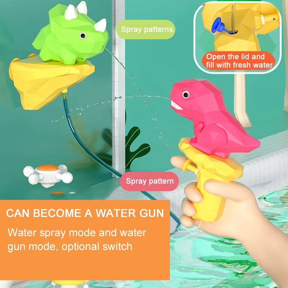 HKM-567635 2 in 1 Baby Spray Water Dinosaur Bath Toy Set - Kids Sprinkler Shower Waterfall Toy