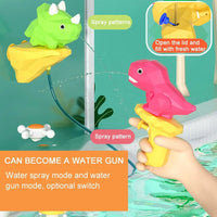 HKM-567635 2 in 1 Baby Spray Water Dinosaur Bath Toy Set - Kids Sprinkler Shower Waterfall Toy