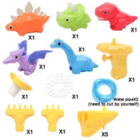 HKM-567635 2 in 1 Baby Spray Water Dinosaur Bath Toy Set - Kids Sprinkler Shower Waterfall Toy