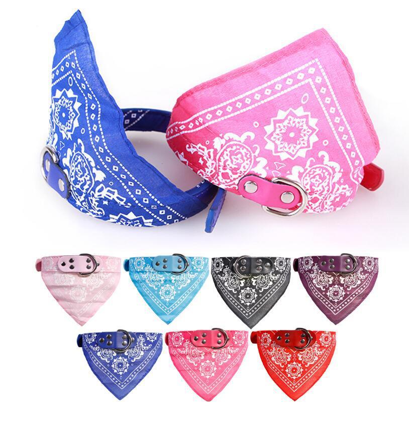 HKM-567763 Printed triangle scarf saliva towel small dog collar