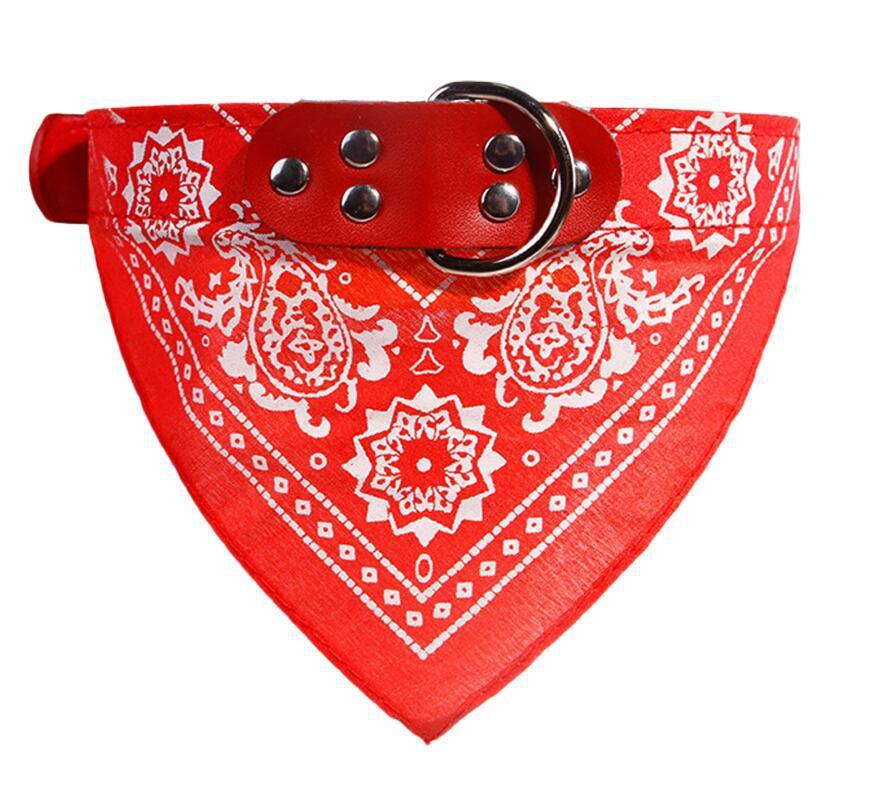 HKM-567763 Printed triangle scarf saliva towel small dog collar