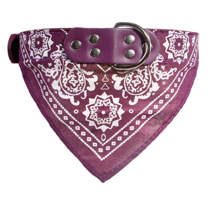 HKM-567763 Printed triangle scarf saliva towel small dog collar