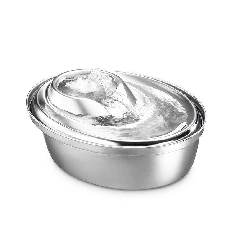 HKM-567827 Stainless Steel Pet Water Dispenser Flow Circulation Filtration