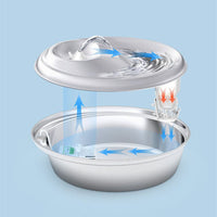HKM-567827 Stainless Steel Pet Water Dispenser Flow Circulation Filtration
