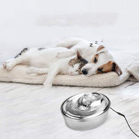 HKM-567827 Stainless Steel Pet Water Dispenser Flow Circulation Filtration