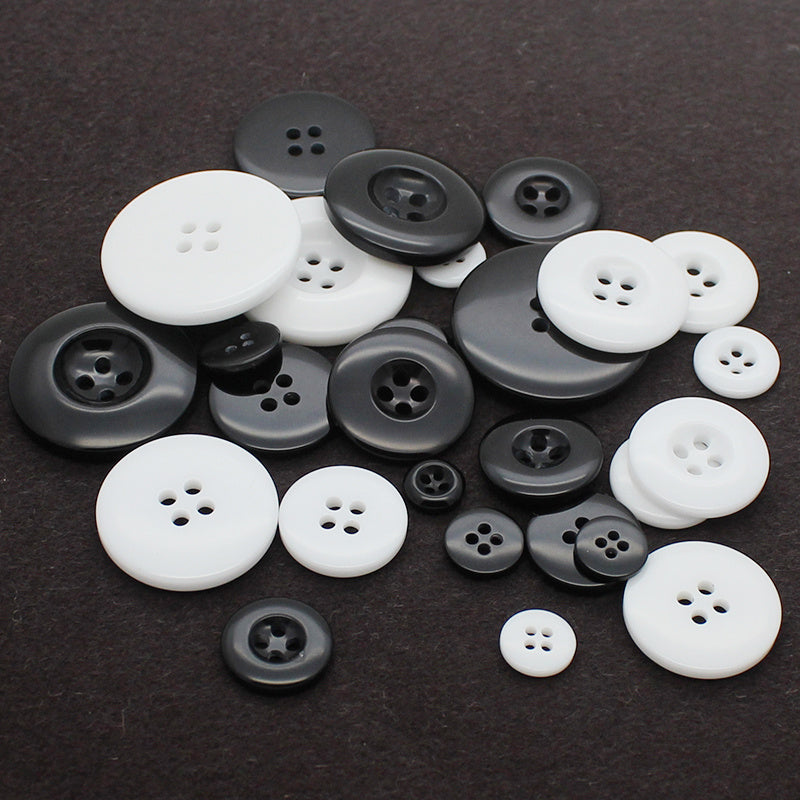 HKM-567891 Four-Eye Suit Coat Inner Pocket Buttons - Available in Multiple Sizes (8mm to 15mm)