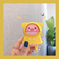 HKM-567955 Cute Pig Earphone Set for AirPods 1/2/3 - Silicone Cartoon Design