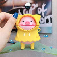 HKM-567955 Cute Pig Earphone Set for AirPods 1/2/3 - Silicone Cartoon Design