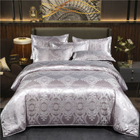 HKM-568019 Elegant Jacquard Quilt Cover in Various Floral Designs – Single & Double Sizes Available