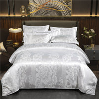 HKM-568019 Elegant Jacquard Quilt Cover in Various Floral Designs – Single & Double Sizes Available