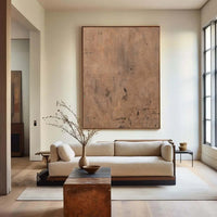 HKM-568147 Handmade Wabi-Sabi Style Abstract Oil Painting on Canvas - Minimalist Home Decor