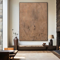 HKM-568147 Handmade Wabi-Sabi Style Abstract Oil Painting on Canvas - Minimalist Home Decor