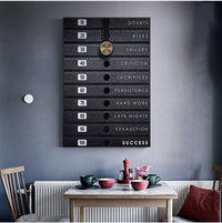 HKM-568211 Inspired Motivation Canvas Wall Art - Success Weight Quotes on Oil Canvas